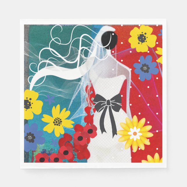 Serviette En Papier Bliss nuptiaux (Devant)