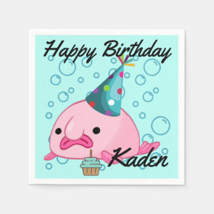Serviette En Papier Blobfish Anniversaire