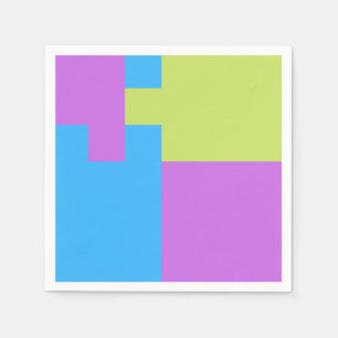 Serviette En Papier Blocs couleur gras bleu vert rose 7