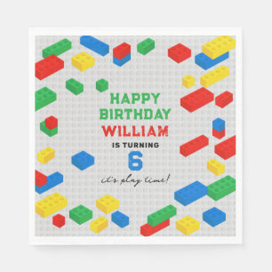 Serviette En Papier Blocs de construction de briques colorées mignonne