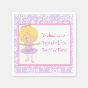 Serviette En Papier Blonde Ballerina fête d'anniversaire
