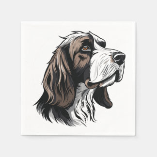 Serviette En Papier Bloodhound dog portrait