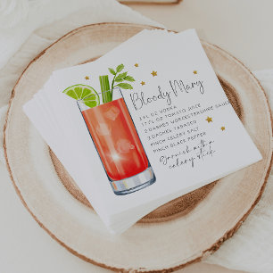 Serviette En Papier Bloody Mary Recette Cocktail