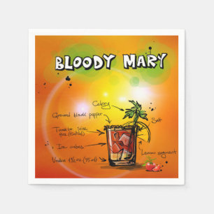 Serviette En Papier Bloody Mary-Tangerine Papier Arrière - plan Napkin