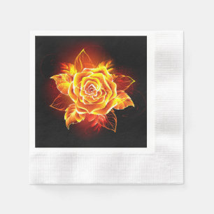 Serviette En Papier Blooming Fire Rose