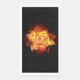 Serviette En Papier Blooming Fire Rose