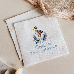 Serviette En Papier Blue Baby Boy Mallard Duck Baby shower