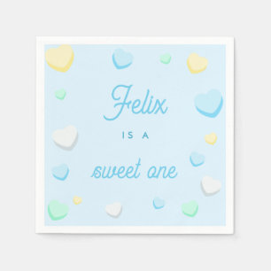 Serviette En Papier Blue Boy Sweet One First Birthday Napkins
