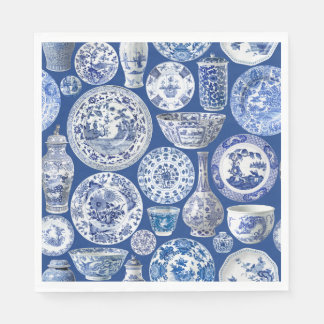 Serviette En Papier Blue Chinoiserie - Vases et assiettes chinoises