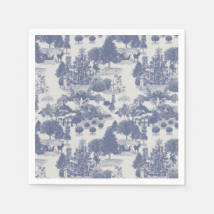 Serviette En Papier Blue Christmas Winter Wonderland