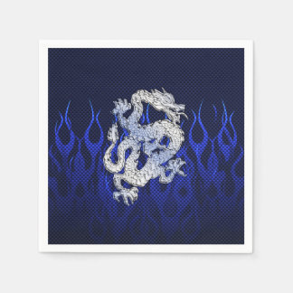 Serviette En Papier Blue Chrome comme Dragon Carbon Fiber Style