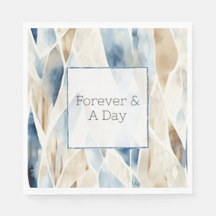 Serviette En Papier Blue Cream Sea Sand Ocean Beach