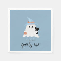 Blue Cute Ghost Halloween Éffrayant un anniversair