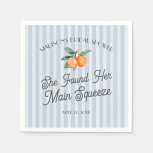 Serviette En Papier Blue Cutie Main Squeeze Citron Fête de Mariage