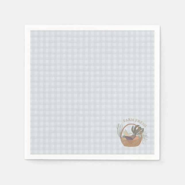 Serviette En Papier Blue Farmers Market Farm Fresh (Devant)