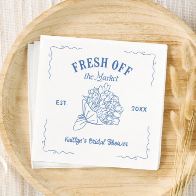 Serviette En Papier Blue Fresh Off The Market Baby Shower (Créateur téléchargé)