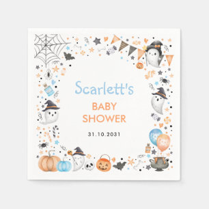 Serviette En Papier Blue Ghost Halloween Boy Baby shower Faveurs
