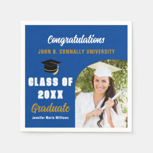 Serviette En Papier Blue Graduate Photo Arch 2024 Graduation Party