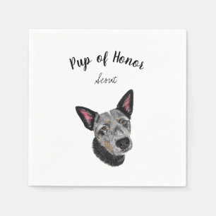 Serviette En Papier Blue Heeler Cocktail Napkins