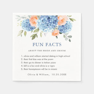 Serviette En Papier Blue Hydrangea Rose Blush Roses Fun Fun Fun Fun Ma