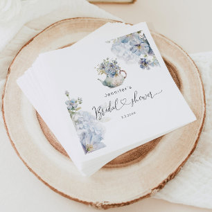 Serviette En Papier Blue Hydrangeas thé fête nuptiale douche