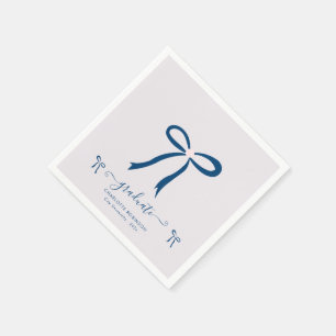Serviette En Papier Blue Lavender Bow Graduation Party