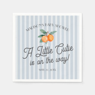 Serviette En Papier Blue Little Cutie Sur Le Chemin Baby shower Citrus