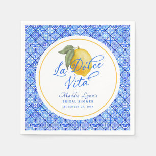 Serviette En Papier Blue Mediterranean La Dolce Vita Enterrement de Vi