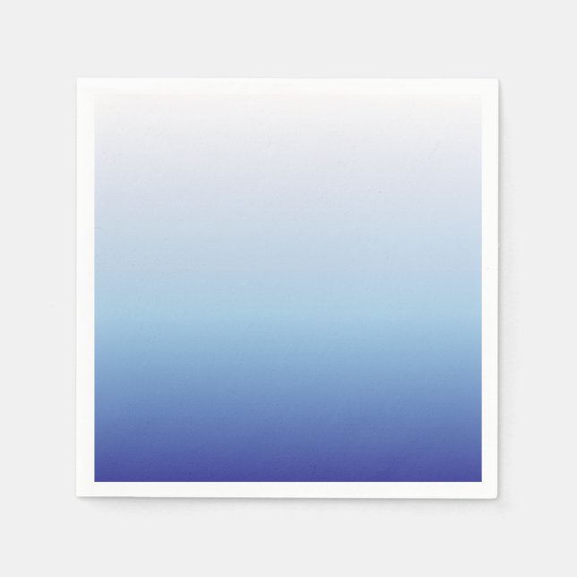 Serviette En Papier Blue Ombre Gradient (Devant)