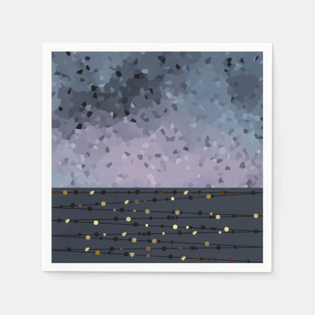 Serviette En Papier Blue purple (Devant)