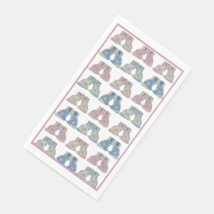 Serviette En Papier Blue Rose Staffordshire Chiens Ginger Jars Jar