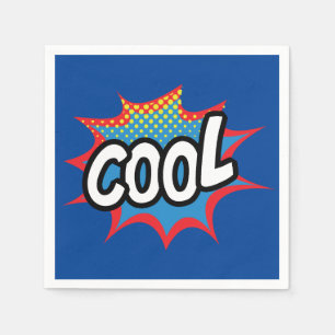 Serviette En Papier Blue Trendy Cool Pop art