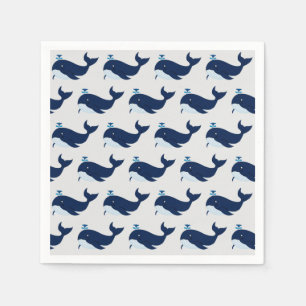 Serviette En Papier Blue Whale