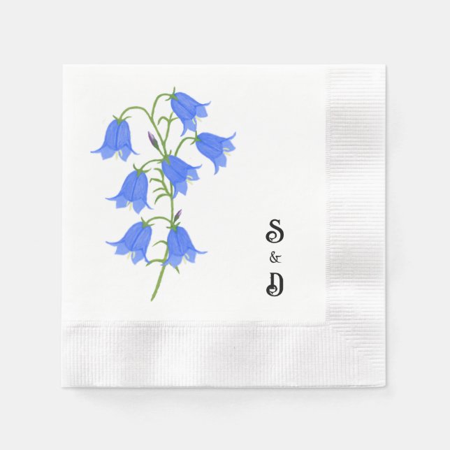 Serviette En Papier Bluebells White (Devant)
