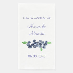 Serviette En Papier Blueberries Fruits de bleuets Fruits de mariage