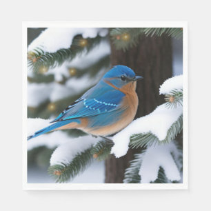 Serviette En Papier Bluebird d'hiver