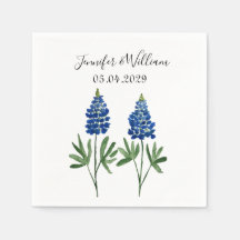 Bluebonnets Texas fleurs aquarelle Mariage Floral