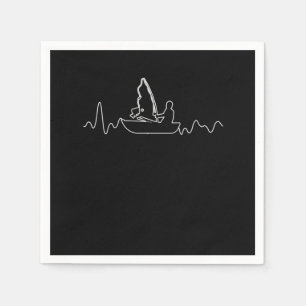 Serviette En Papier Boat Heart Rate Fishing Boating Heartbeat Gift