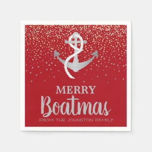 Serviette En Papier Boatmas de la Ancre nautique de Noël