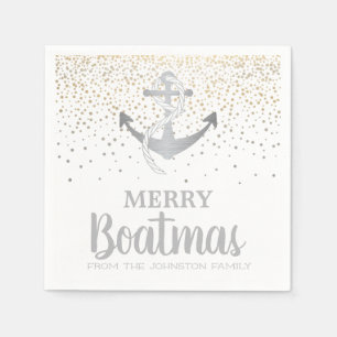 Serviette En Papier Boatmas de la Ancre nautique de Noël