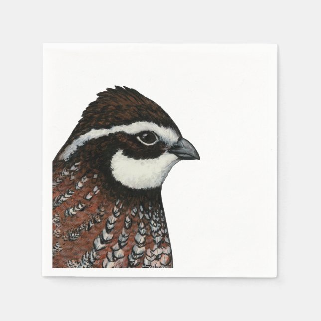 Serviette En Papier Bobwhite Quail Head (Devant)