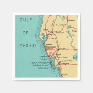 Serviette En Papier Boca Grande Useppa Floride Napkins