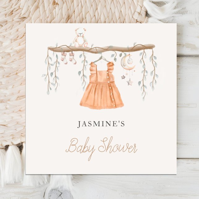 Serviette En Papier Bohème Bohème Bohème Vêtements Baby shower fille (Créateur téléchargé)