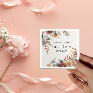 Serviette En Papier Bohème coloré Floral Mariage Diner Cocktail