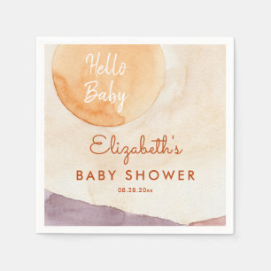 Serviette En Papier Boho Abstrait Desert and Sun Baby shower