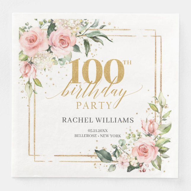 Serviette En Papier Boho aquarelle vert floral clair 100e b-jour (Devant)