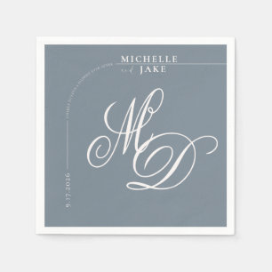 Serviette En Papier Boho Arch Minimaliste Calligraphie Script Mariage 