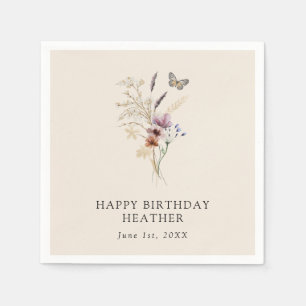 Serviette En Papier Boho Birthday Paper Napkin