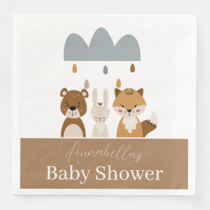 Serviette En Papier Boho Boho Boho Cute Woodland Bébé Animaux
