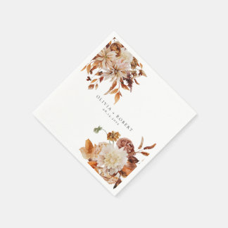 Serviette En Papier Boho Burnt Orange Fall Engagement Partie Napkins